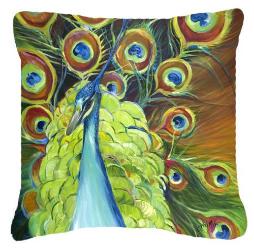Peacock Decorative Throw Pillow 18x18 Indoor Outdoor Accent Cushion, Fabric Cover with Insert for Sofa, Bed, Porch & Living Room