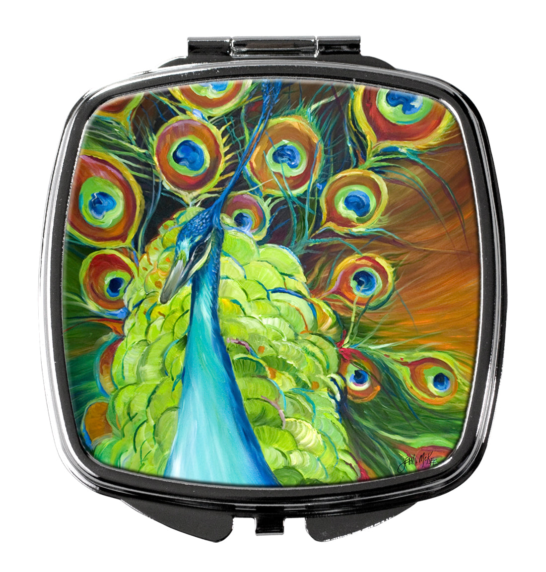 Peacock Compact Mirror Decorative Travel Makeup Mirror for Women Girls Gifts Pocket Makeup Mirror Folding Handheld