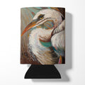 White Egret Can or Bottle Hugger Cooler Sleeve for Standard 12 oz Cans, Insulated Foam Beer & Soda Can Hugger Reusable