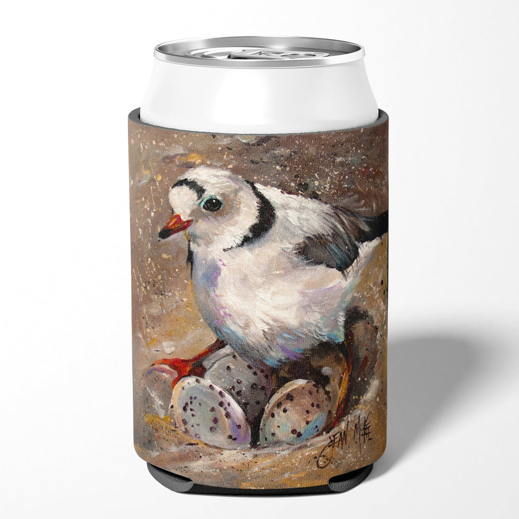Piping Plover Can or Bottle Hugger Cooler Sleeve for Standard 12 oz Cans, Insulated Foam Beer & Soda Can Hugger Reusable