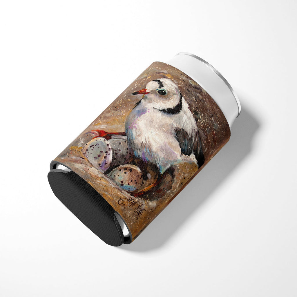 Piping Plover Can or Bottle Hugger Cooler Sleeve for Standard 12 oz Cans, Insulated Foam Beer & Soda Can Hugger Reusable