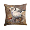 Piping Plover Decorative Throw Pillow 14x14 Indoor Outdoor Accent Cushion, Fabric Cover with Insert for Sofa, Bed, Porch & Living Room