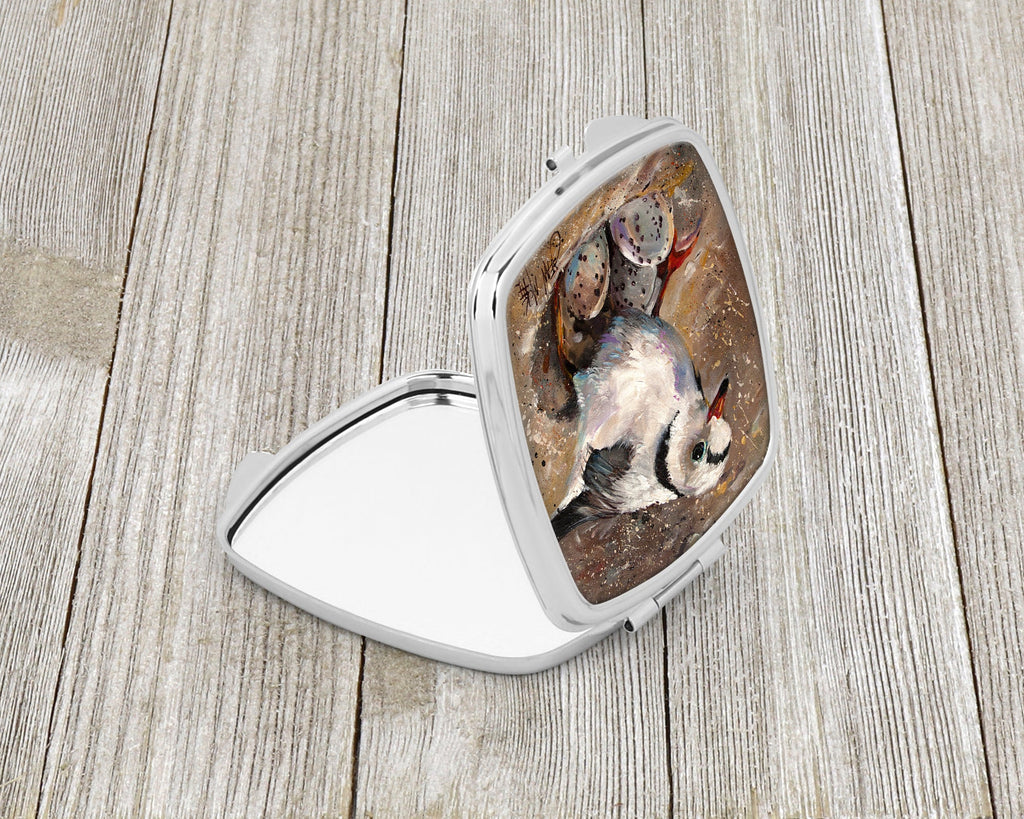 Piping Plover Compact Mirror Decorative Travel Makeup Mirror for Women Girls Gifts Pocket Makeup Mirror Folding Handheld