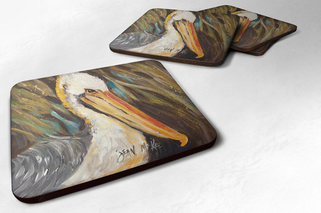 Pelican lookin West Foam Coasters Set of 4 Cup Coasters for Indoor Outdoor, Tabletop Protection, Anti Slip, Mouse pad Material