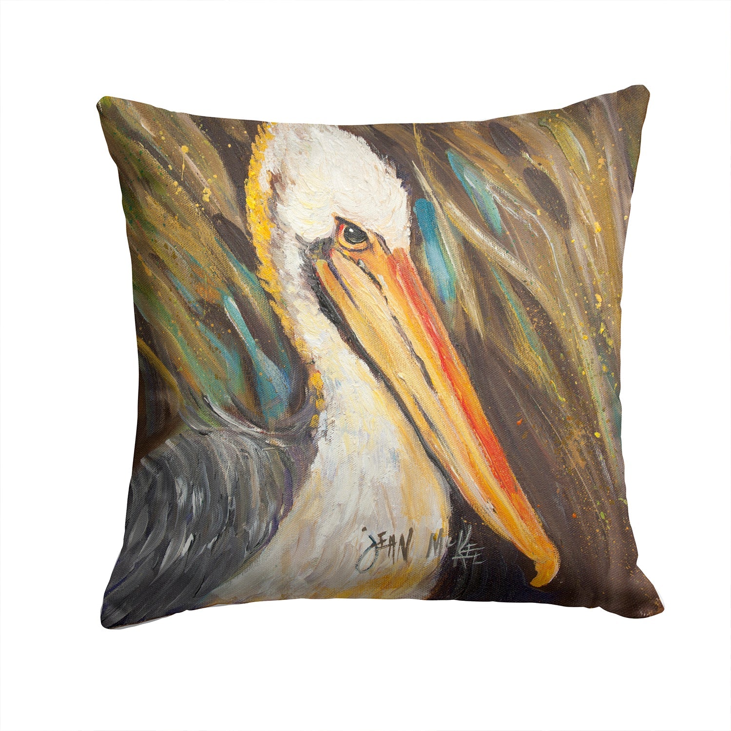 Pelican lookin West Decorative Throw Pillow 14x14 Indoor Outdoor Accent Cushion, Fabric Cover with Insert for Sofa, Bed, Porch & Living Room