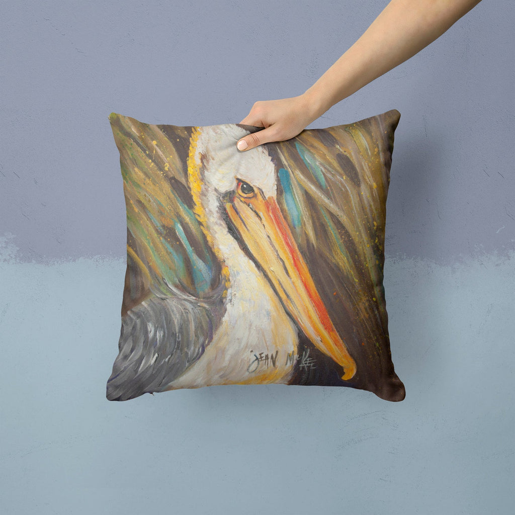 Pelican lookin West Decorative Throw Pillow 14x14 Indoor Outdoor Accent Cushion, Fabric Cover with Insert for Sofa, Bed, Porch & Living Room