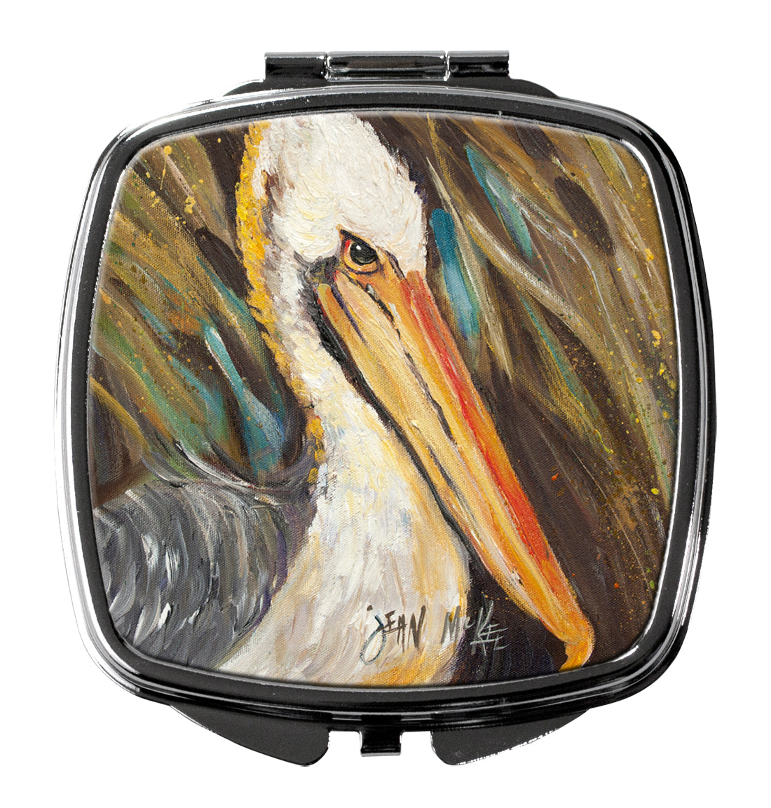 Pelican lookin West Compact Mirror Decorative Travel Makeup Mirror for Women Girls Gifts Pocket Makeup Mirror Folding Handheld