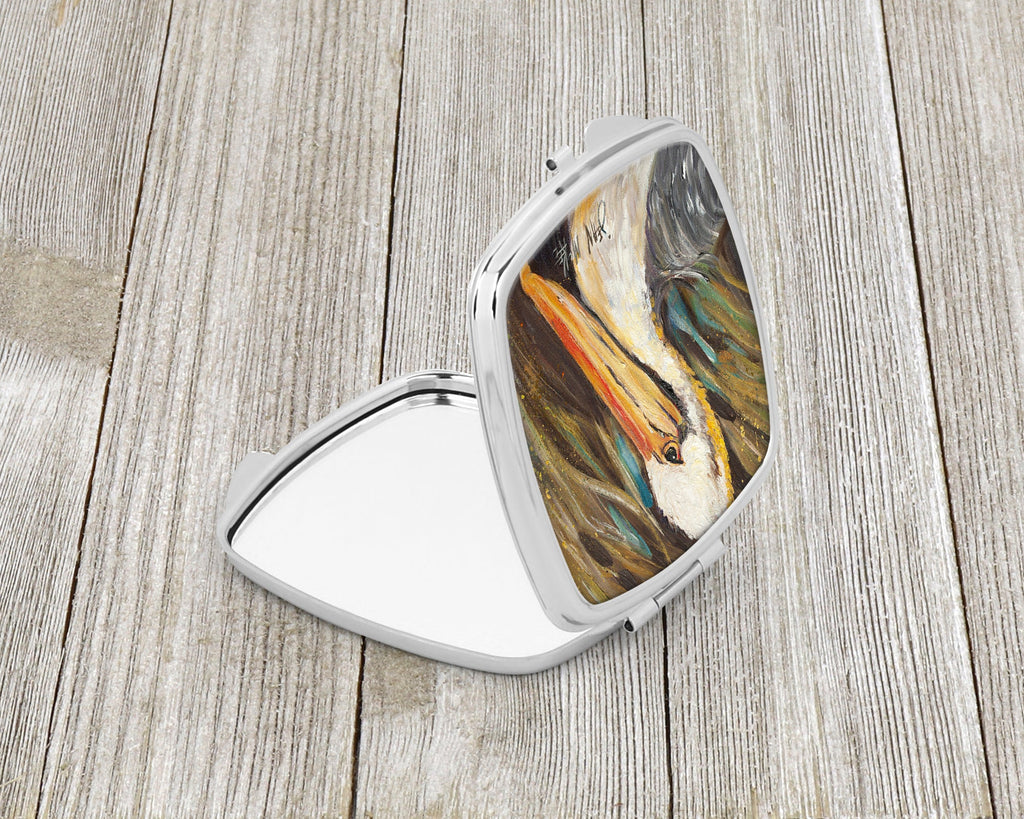 Pelican lookin West Compact Mirror Decorative Travel Makeup Mirror for Women Girls Gifts Pocket Makeup Mirror Folding Handheld