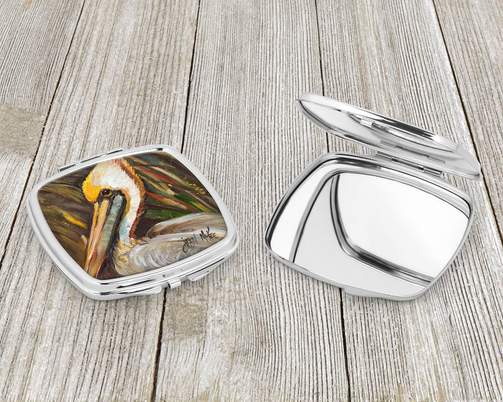 Pelican lookin East Compact Mirror Decorative Travel Makeup Mirror for Women Girls Gifts Pocket Makeup Mirror Folding Handheld