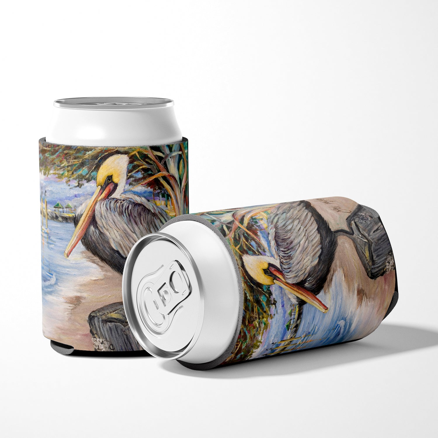 Pelican Bay Can or Bottle Hugger Cooler Sleeve for Standard 12 oz Cans, Insulated Foam Beer & Soda Can Hugger Reusable