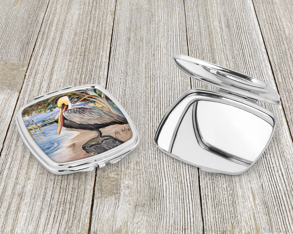 Pelican Bay Compact Mirror Decorative Travel Makeup Mirror for Women Girls Gifts Pocket Makeup Mirror Folding Handheld