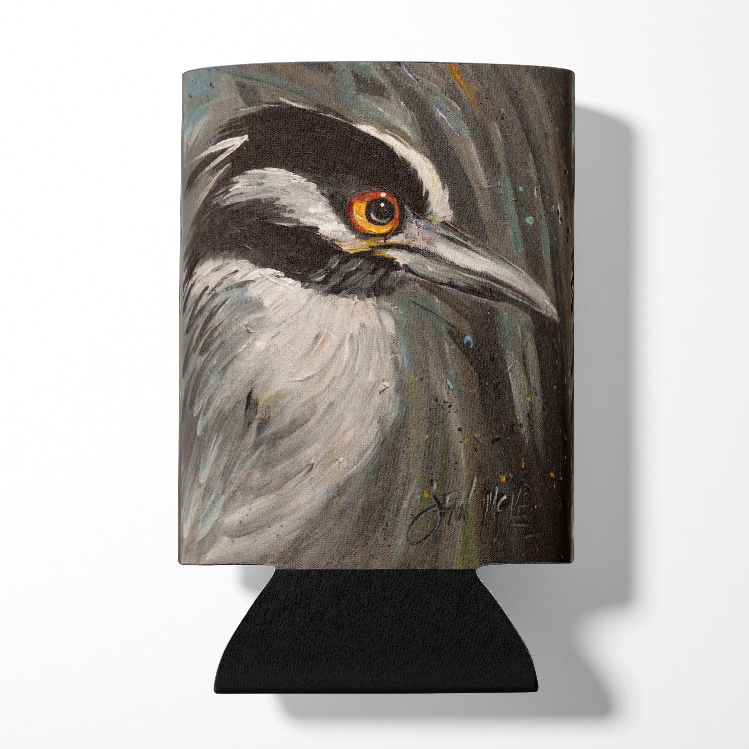 Night Heron Can or Bottle Hugger Cooler Sleeve for Standard 12 oz Cans, Insulated Foam Beer & Soda Can Hugger Reusable