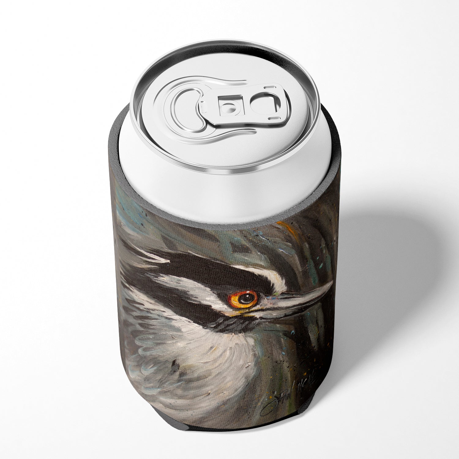 Night Heron Can or Bottle Hugger Cooler Sleeve for Standard 12 oz Cans, Insulated Foam Beer & Soda Can Hugger Reusable