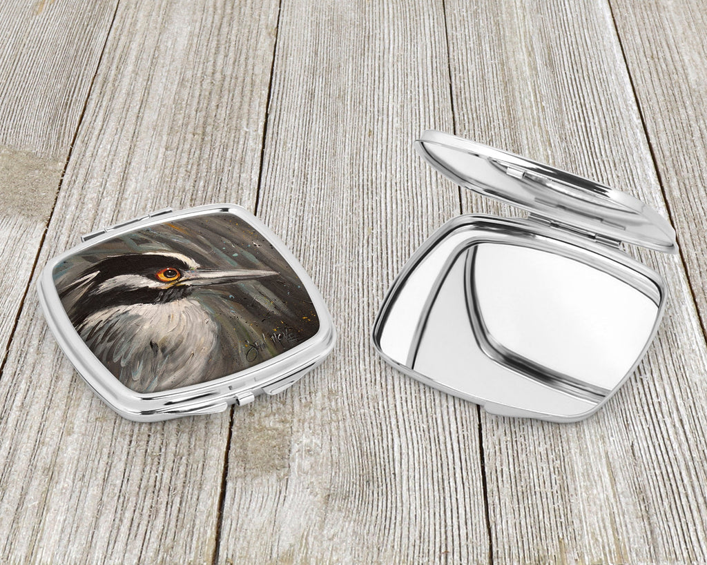 Night Heron Compact Mirror Decorative Travel Makeup Mirror for Women Girls Gifts Pocket Makeup Mirror Folding Handheld