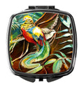 Mandarin Pheasant Compact Mirror Decorative Travel Makeup Mirror for Women Girls Gifts Pocket Makeup Mirror Folding Handheld