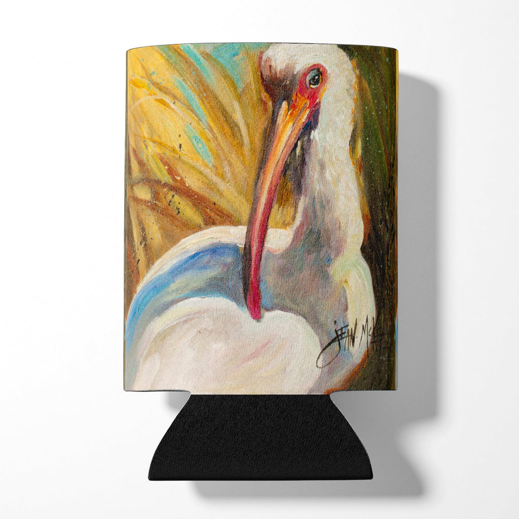 White Ibis Can or Bottle Hugger Cooler Sleeve for Standard 12 oz Cans, Insulated Foam Beer & Soda Can Hugger Reusable