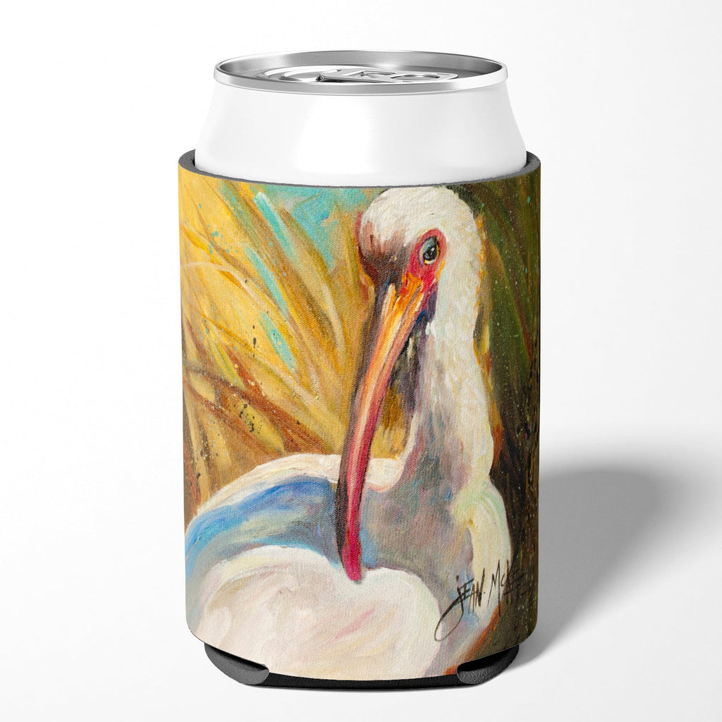 White Ibis Can or Bottle Hugger Cooler Sleeve for Standard 12 oz Cans, Insulated Foam Beer & Soda Can Hugger Reusable