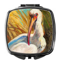 White Ibis Compact Mirror Decorative Travel Makeup Mirror for Women Girls Gifts Pocket Makeup Mirror Folding Handheld