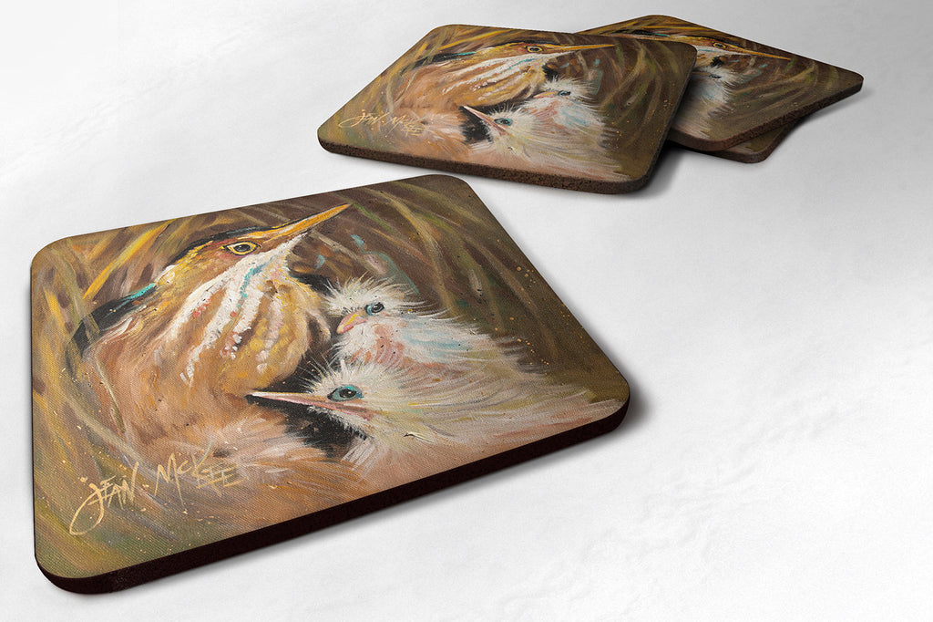 Happy Family Foam Coasters Set of 4 Cup Coasters for Indoor Outdoor, Tabletop Protection, Anti Slip, Mouse pad Material