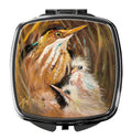 Happy Family Compact Mirror Decorative Travel Makeup Mirror for Women Girls Gifts Pocket Makeup Mirror Folding Handheld