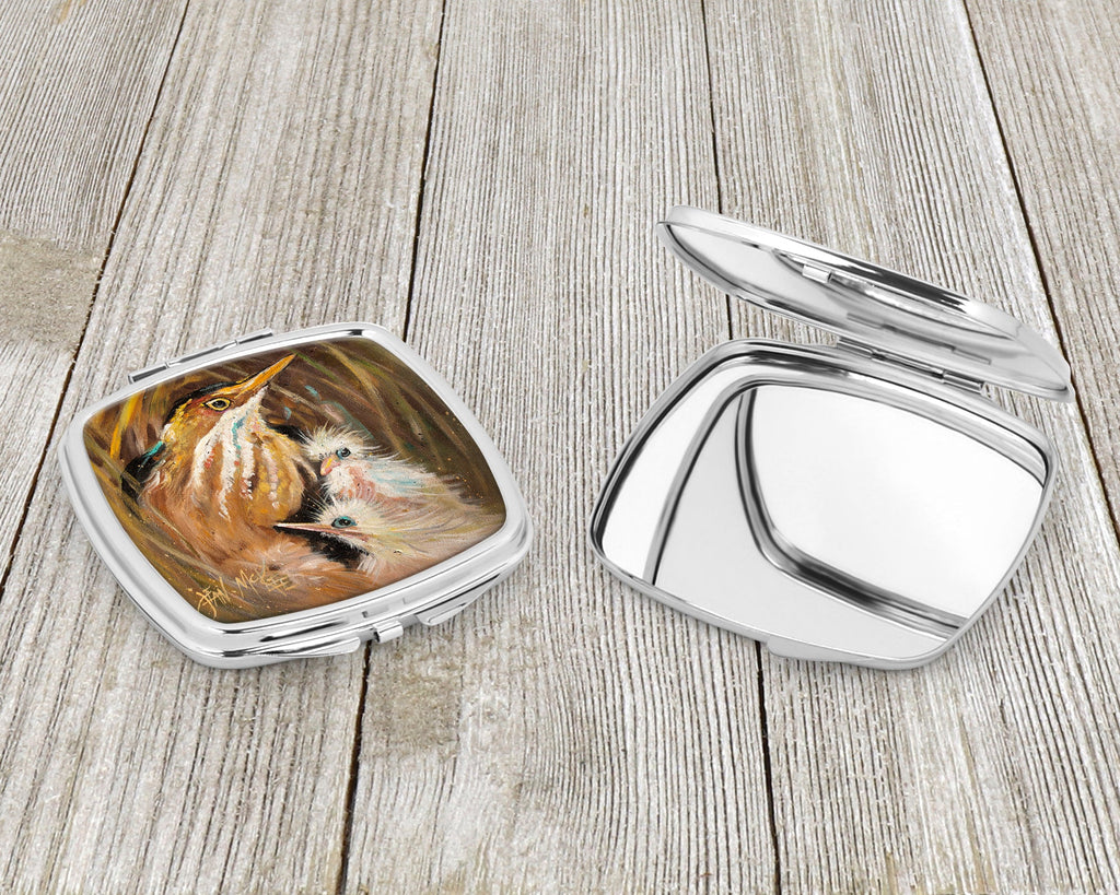 Happy Family Compact Mirror Decorative Travel Makeup Mirror for Women Girls Gifts Pocket Makeup Mirror Folding Handheld