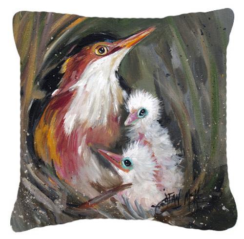 Happy Family Decorative Throw Pillow 18x18 Indoor Outdoor Accent Cushion, Fabric Cover with Insert for Sofa, Bed, Porch & Living Room