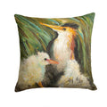 Happy Family Decorative Throw Pillow 14x14 Indoor Outdoor Accent Cushion, Fabric Cover with Insert for Sofa, Bed, Porch & Living Room