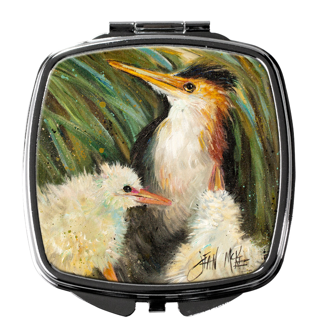 Happy Family Compact Mirror Decorative Travel Makeup Mirror for Women Girls Gifts Pocket Makeup Mirror Folding Handheld
