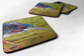 Green Heron Foam Coasters Set of 4 Cup Coasters for Indoor Outdoor, Tabletop Protection, Anti Slip, Mouse pad Material