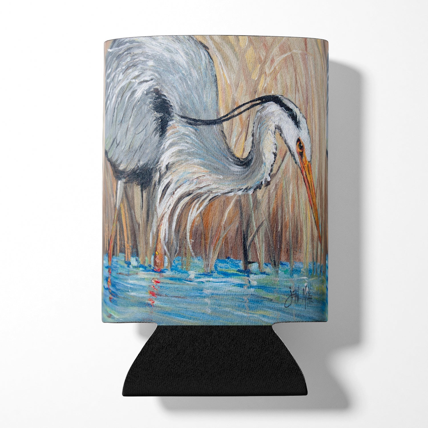 Blue Heron Can or Bottle Hugger Cooler Sleeve for Standard 12 oz Cans, Insulated Foam Beer & Soda Can Hugger Reusable