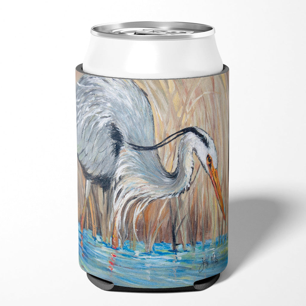 Blue Heron Can or Bottle Hugger Cooler Sleeve for Standard 12 oz Cans, Insulated Foam Beer & Soda Can Hugger Reusable