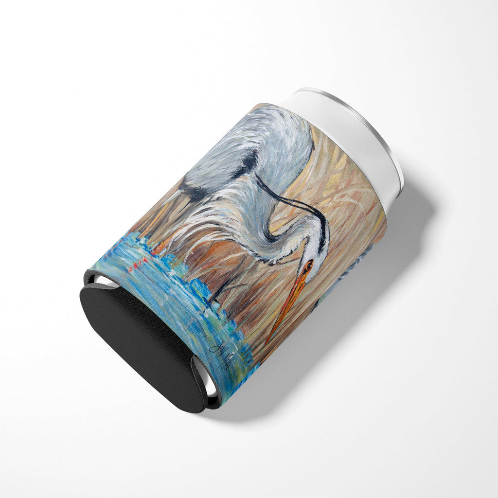 Blue Heron Can or Bottle Hugger Cooler Sleeve for Standard 12 oz Cans, Insulated Foam Beer & Soda Can Hugger Reusable