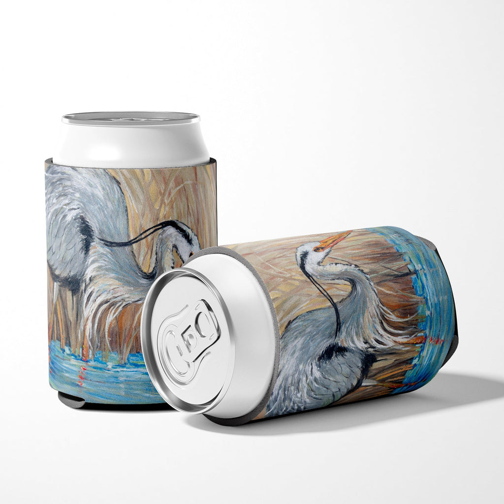Blue Heron Can or Bottle Hugger Cooler Sleeve for Standard 12 oz Cans, Insulated Foam Beer & Soda Can Hugger Reusable