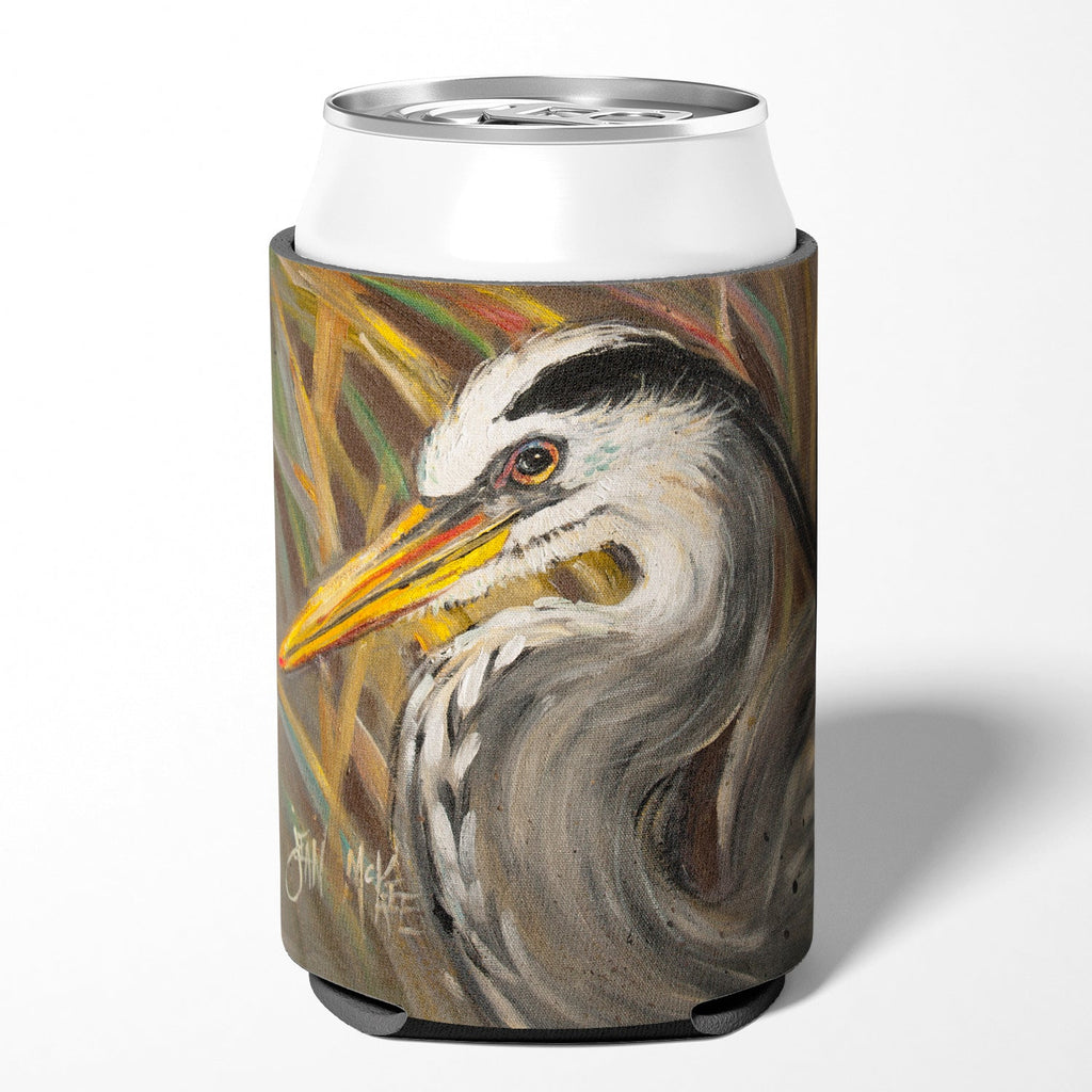 Blue Heron Can or Bottle Hugger Cooler Sleeve for Standard 12 oz Cans, Insulated Foam Beer & Soda Can Hugger Reusable