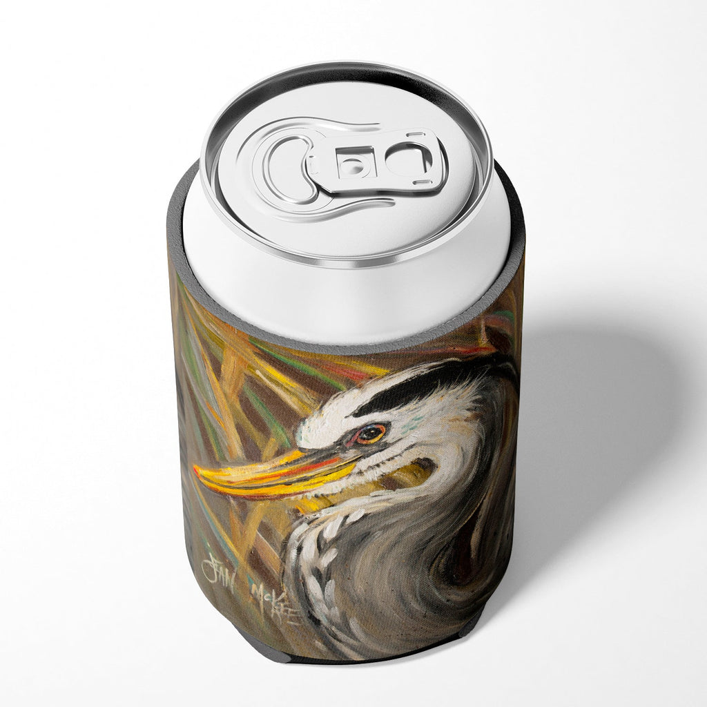 Blue Heron Can or Bottle Hugger Cooler Sleeve for Standard 12 oz Cans, Insulated Foam Beer & Soda Can Hugger Reusable