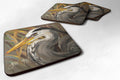 Blue Heron Foam Coasters Set of 4 Cup Coasters for Indoor Outdoor, Tabletop Protection, Anti Slip, Mouse pad Material