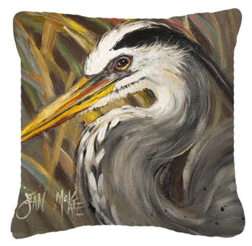 Blue Heron Decorative Throw Pillow 18x18 Indoor Outdoor Accent Cushion, Fabric Cover with Insert for Sofa, Bed, Porch & Living Room
