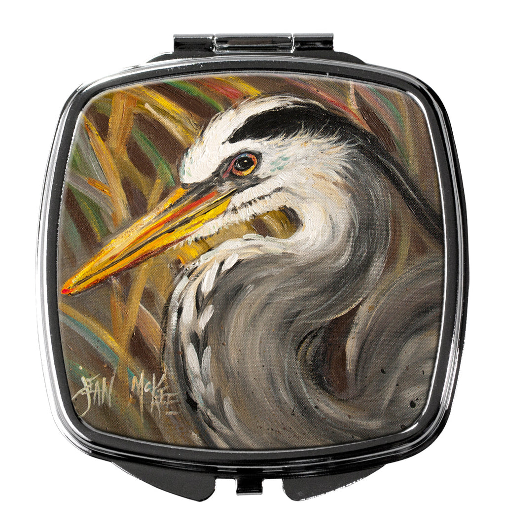 Blue Heron Compact Mirror Decorative Travel Makeup Mirror for Women Girls Gifts Pocket Makeup Mirror Folding Handheld