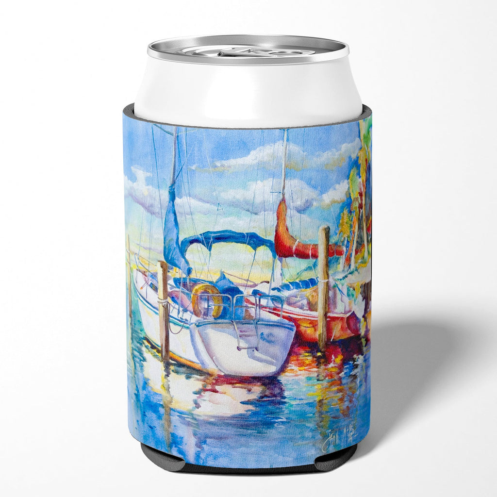 Towering Q Sailboats Can or Bottle Hugger Cooler Sleeve for Standard 12 oz Cans, Insulated Foam Beer & Soda Can Hugger Reusable