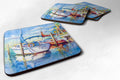 Towering Q Sailboats Foam Coasters Set of 4 Cup Coasters for Indoor Outdoor, Tabletop Protection, Anti Slip, Mouse pad Material