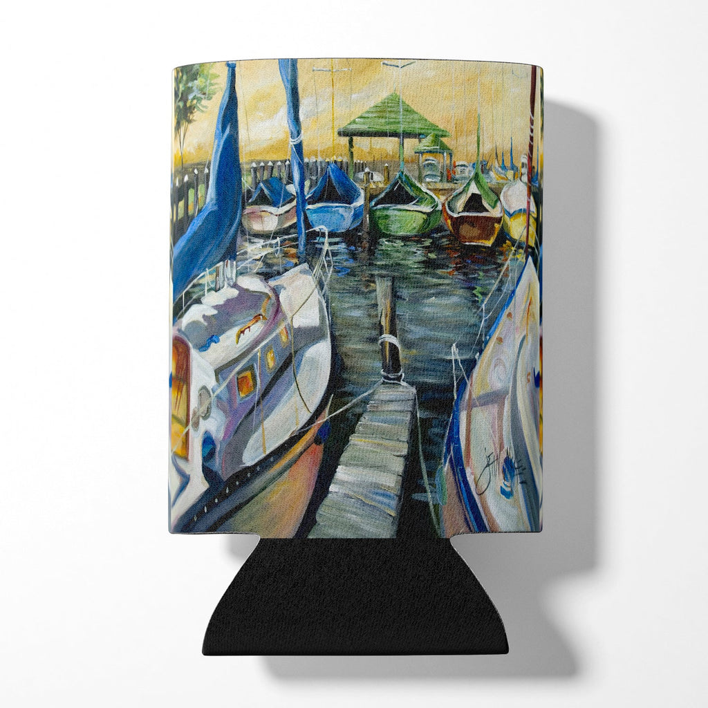 Seven Boats Sailboats Can or Bottle Hugger Cooler Sleeve for Standard 12 oz Cans, Insulated Foam Beer & Soda Can Hugger Reusable
