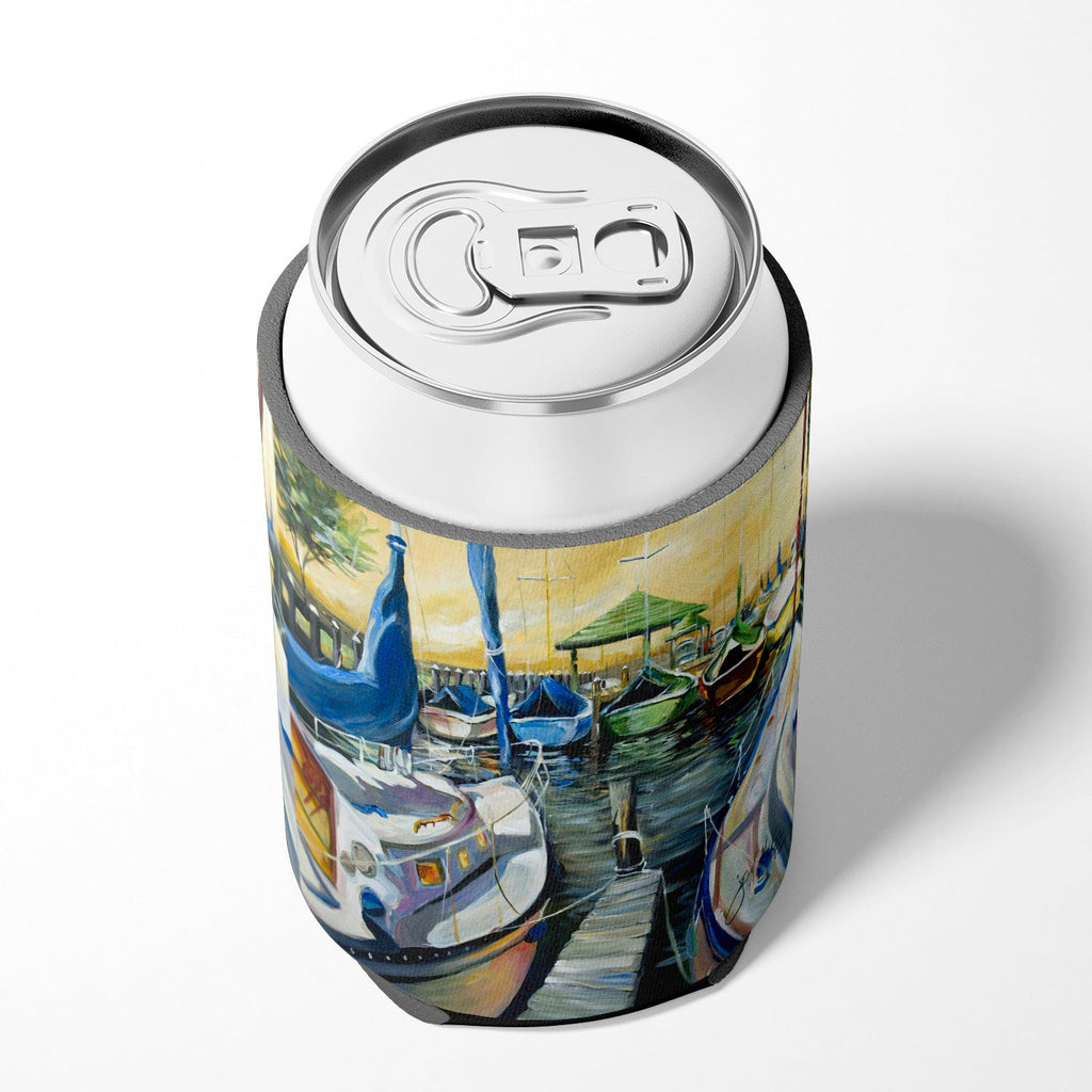 Seven Boats Sailboats Can or Bottle Hugger Cooler Sleeve for Standard 12 oz Cans, Insulated Foam Beer & Soda Can Hugger Reusable