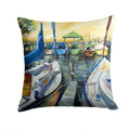 Seven Boats Sailboats Decorative Throw Pillow 14x14 Indoor Outdoor Accent Cushion, Fabric Cover with Insert for Sofa, Bed, Porch & Living Room