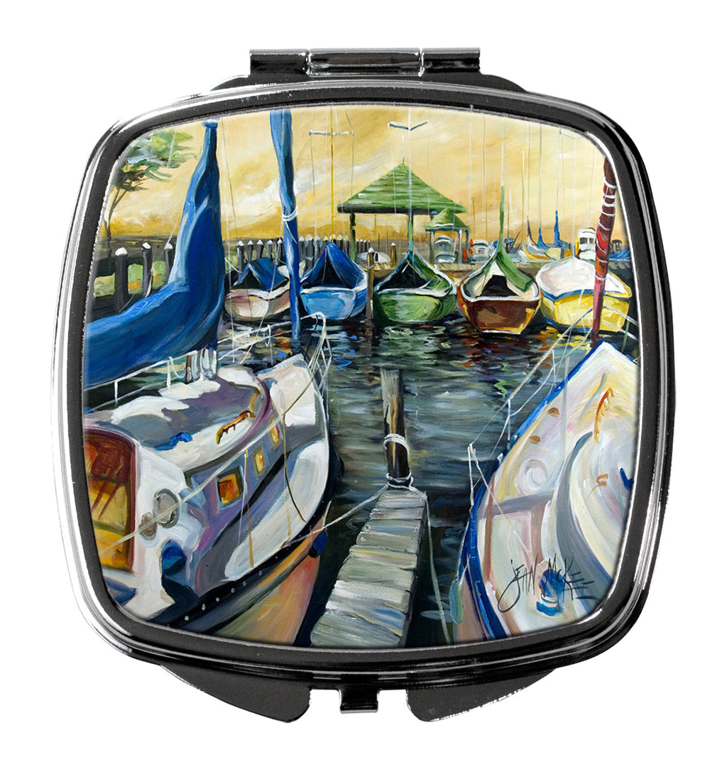 Seven Boats Sailboats Compact Mirror Decorative Travel Makeup Mirror for Women Girls Gifts Pocket Makeup Mirror Folding Handheld