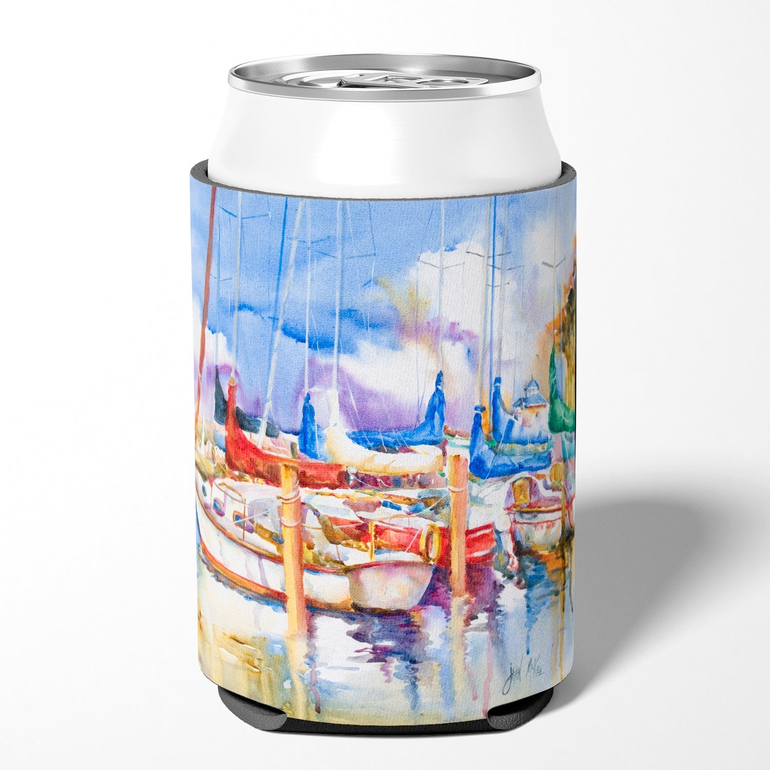 Runaway Sailboats Can or Bottle Hugger Cooler Sleeve for Standard 12 oz Cans, Insulated Foam Beer & Soda Can Hugger Reusable