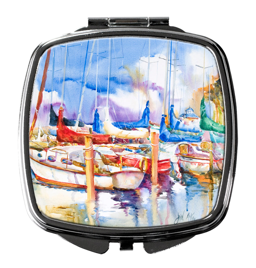 Runaway Sailboats Compact Mirror Decorative Travel Makeup Mirror for Women Girls Gifts Pocket Makeup Mirror Folding Handheld