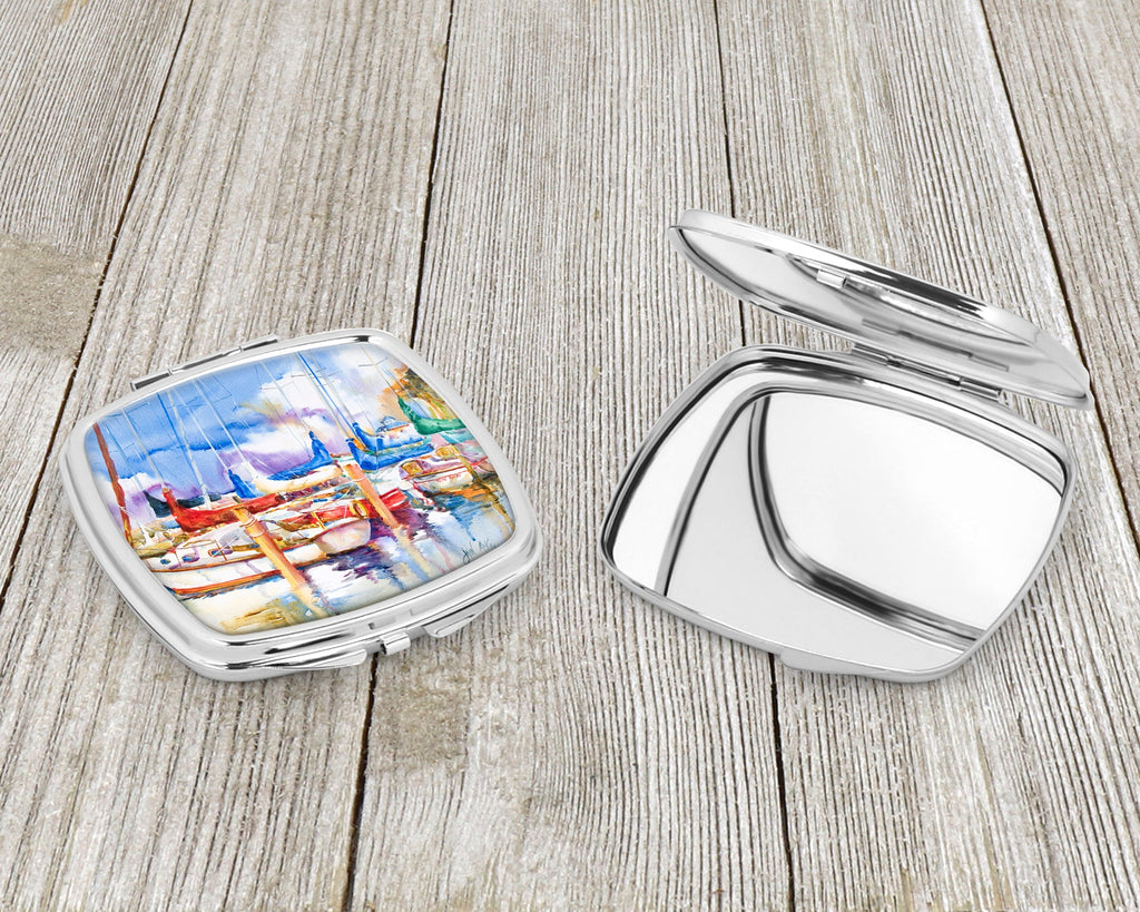 Runaway Sailboats Compact Mirror Decorative Travel Makeup Mirror for Women Girls Gifts Pocket Makeup Mirror Folding Handheld
