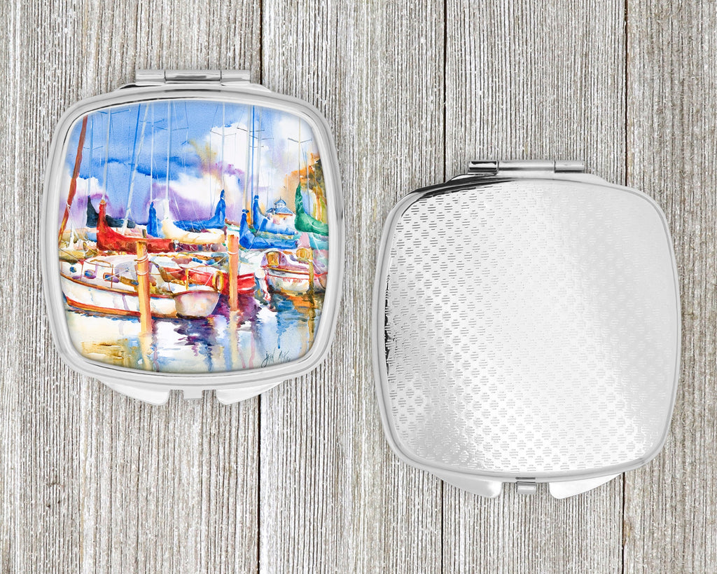 Runaway Sailboats Compact Mirror Decorative Travel Makeup Mirror for Women Girls Gifts Pocket Makeup Mirror Folding Handheld