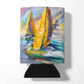 Middle Bay Lighthouse Sailboats Can or Bottle Hugger Cooler Sleeve for Standard 12 oz Cans, Insulated Foam Beer & Soda Can Hugger Reusable