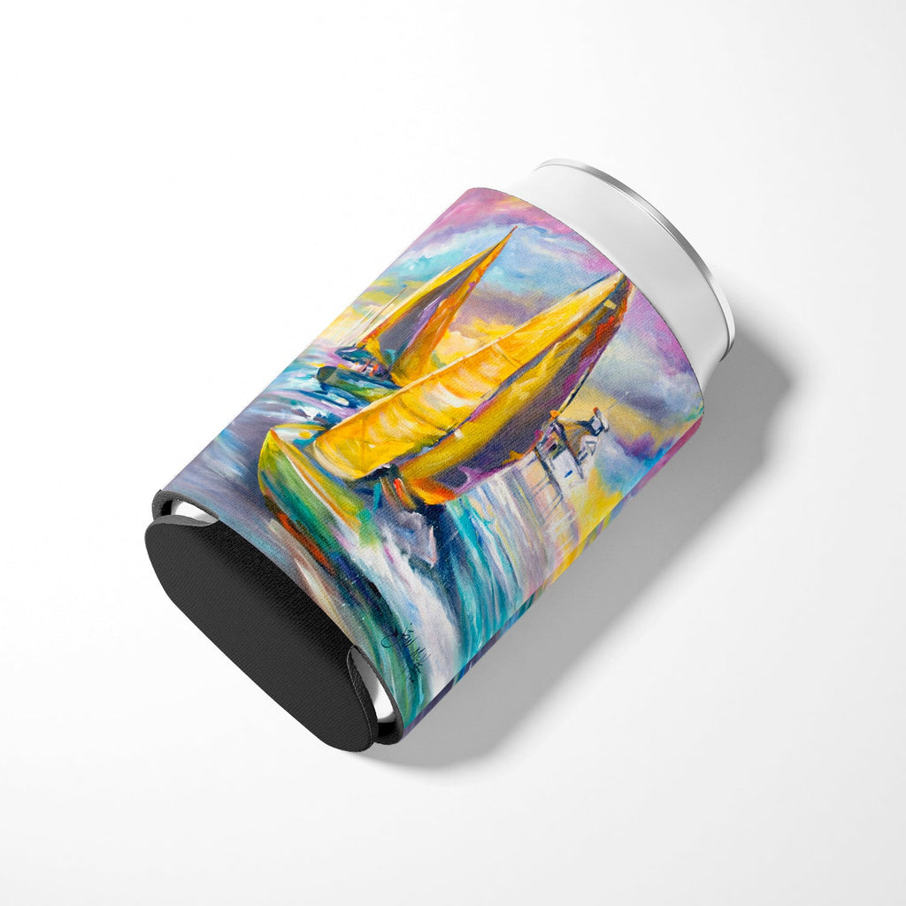 Middle Bay Lighthouse Sailboats Can or Bottle Hugger Cooler Sleeve for Standard 12 oz Cans, Insulated Foam Beer & Soda Can Hugger Reusable